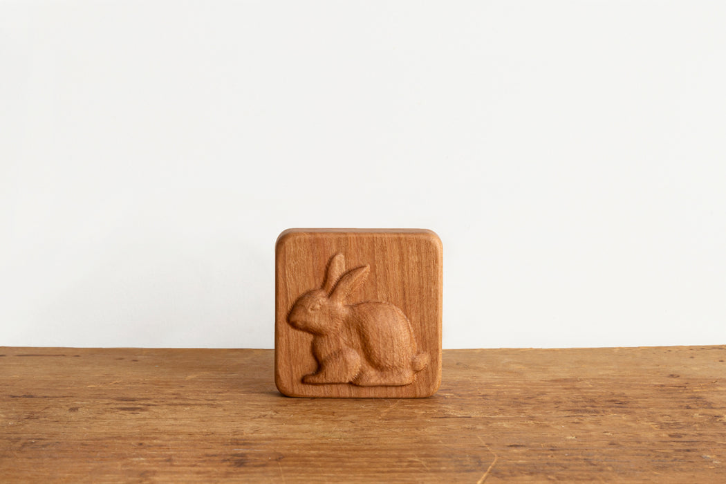 Wooden Rabbit Play Dough Stamp