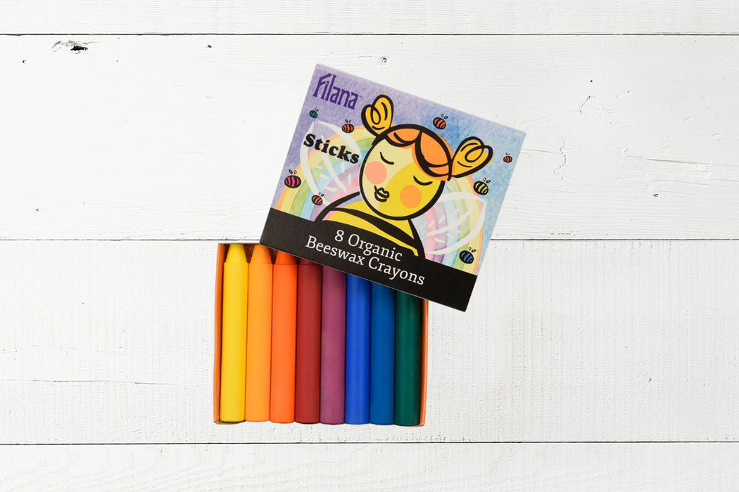 Filana Organic Beeswax Crayons - 8 Sticks