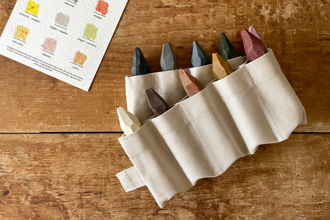 Natural Botanical Crayons With Canvas Roll