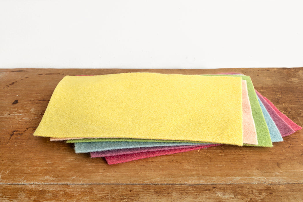 Plant-Dyed Wool Felt Sheets (Pastel) - Woodlark Shop