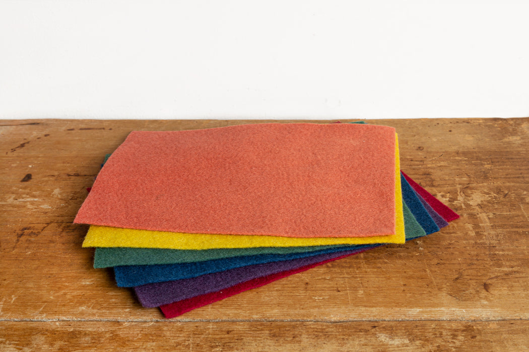 Organic Plant-Dyed Wool Felt Sheets