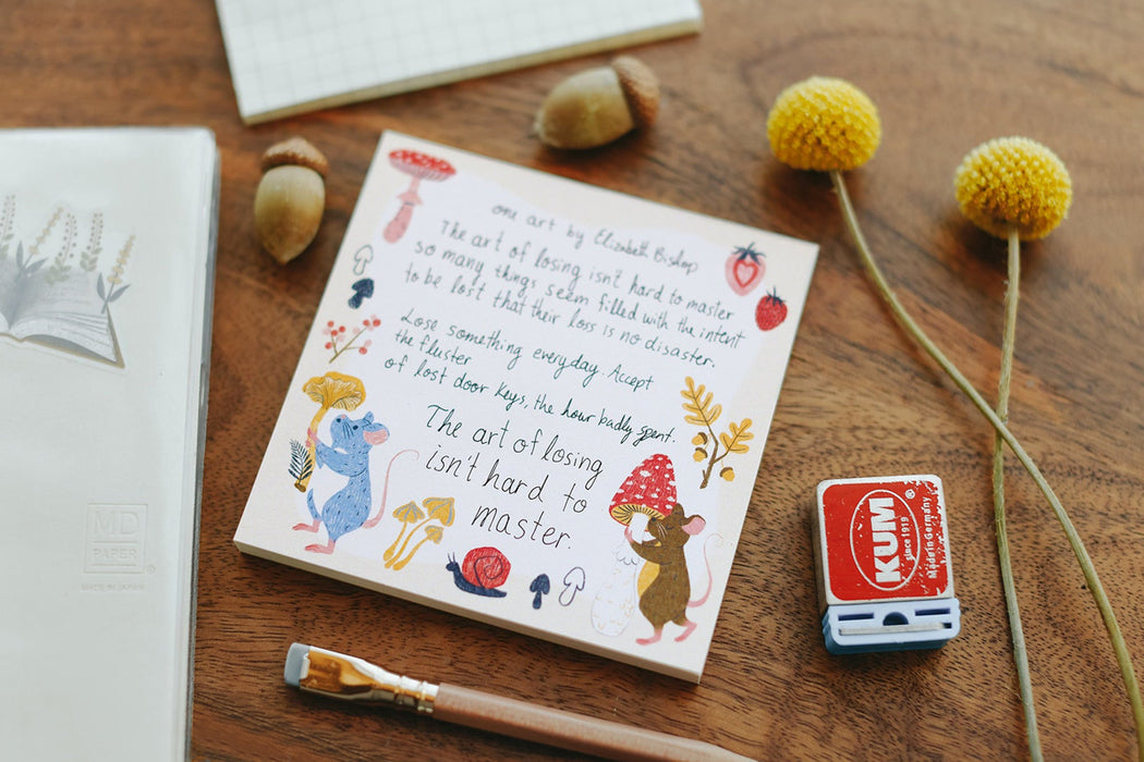 Field Mice Foraging Mini Note Pad