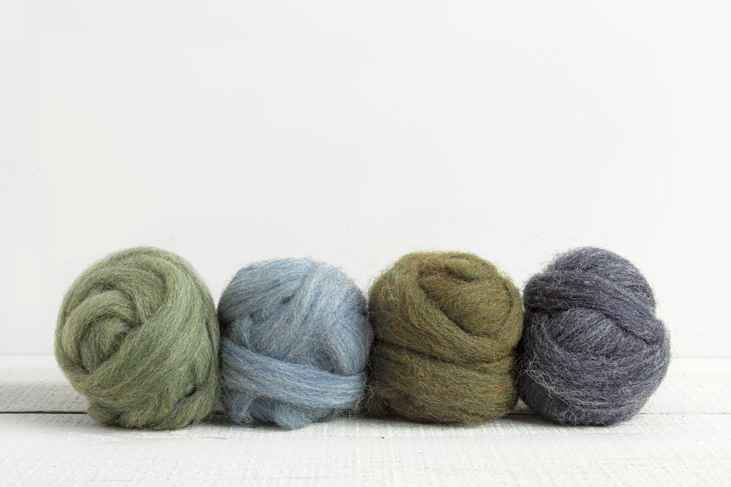 Wool Roving Set (Forest + Sky) - Woodlark Shop