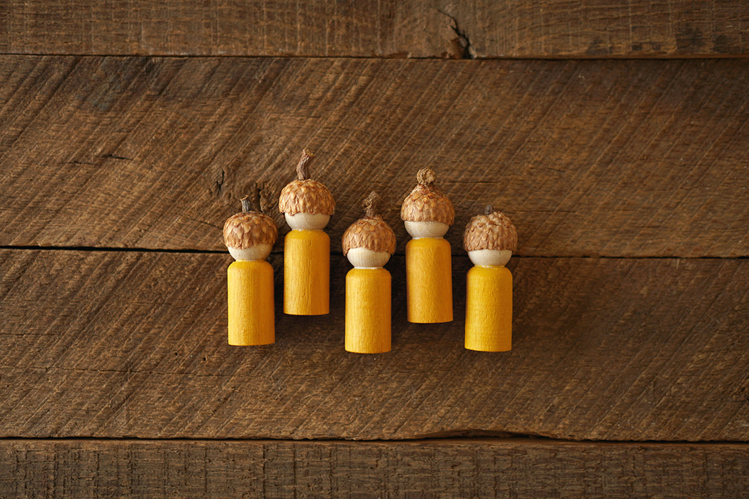 Acorn Peg Doll Gnomes (Set of 5)