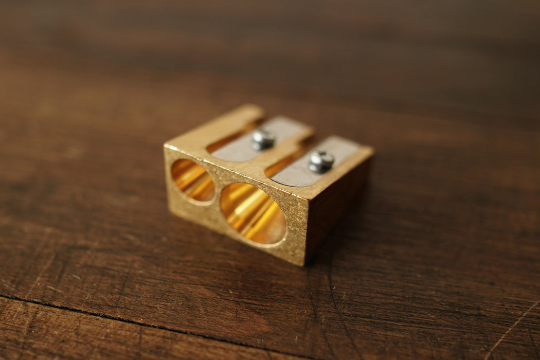 Brass Dual Pencil Sharpener