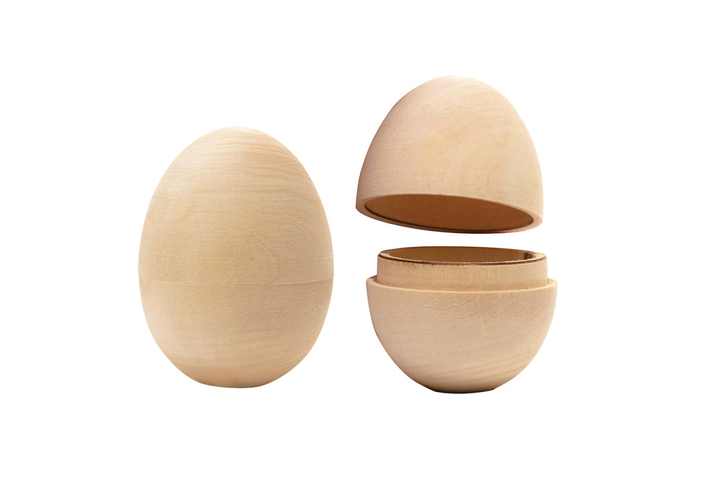 Hollow Wooden Easter Egg