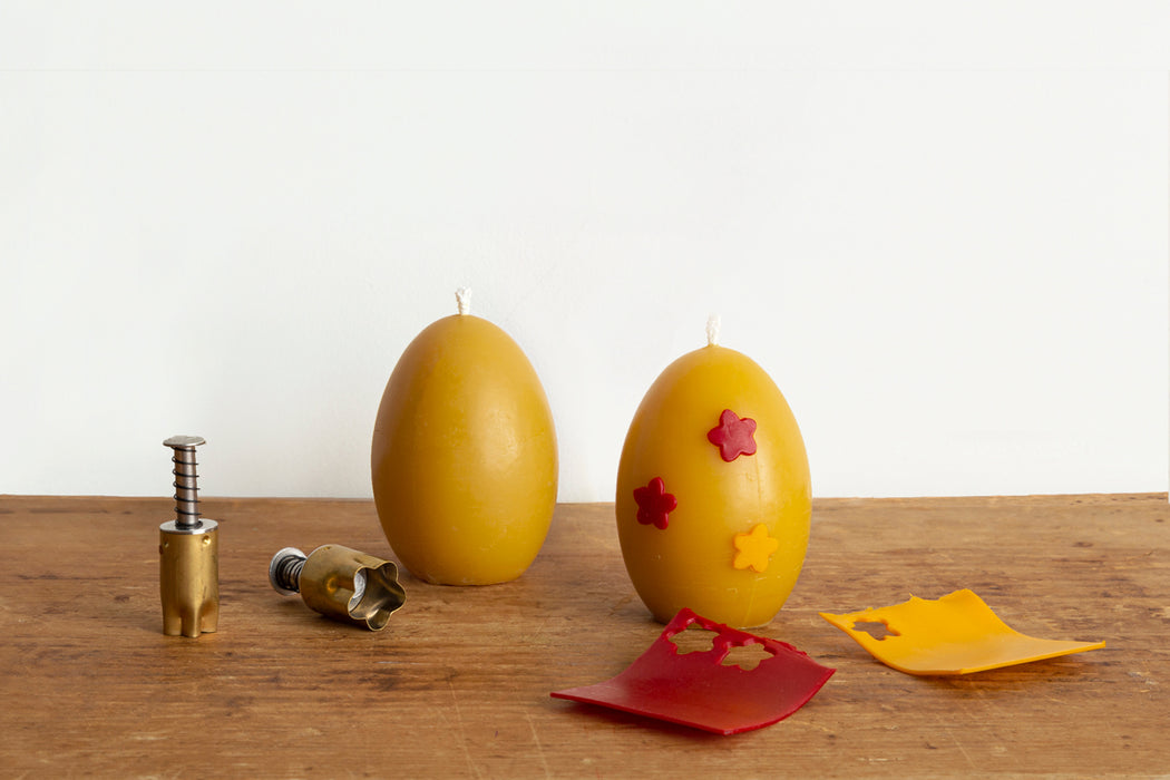Beeswax Egg Candles