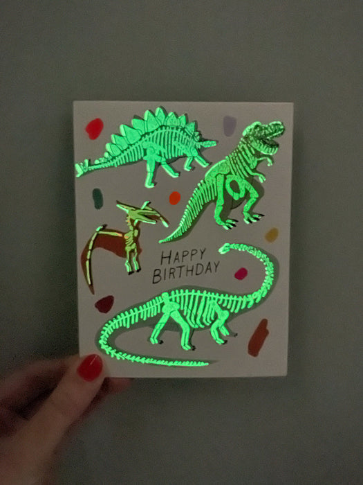 Glow In the Dark Dinosaur Birthday Card
