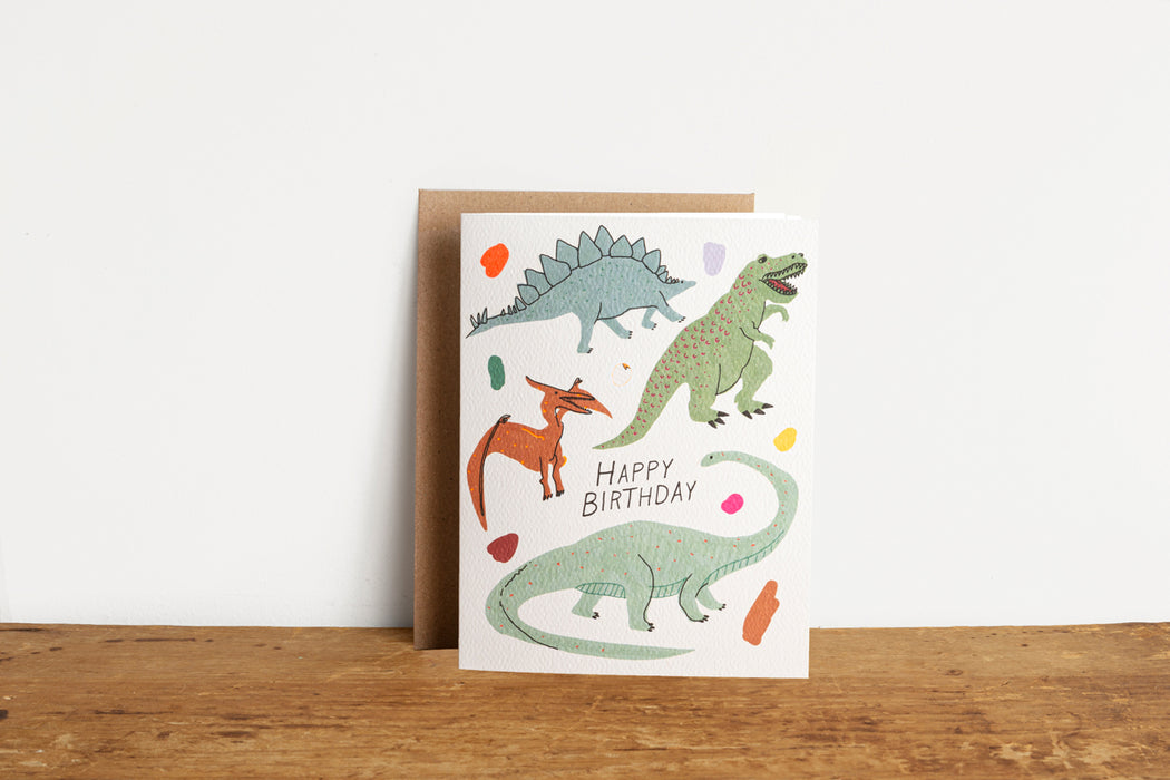 Glow In the Dark Dinosaur Birthday Card