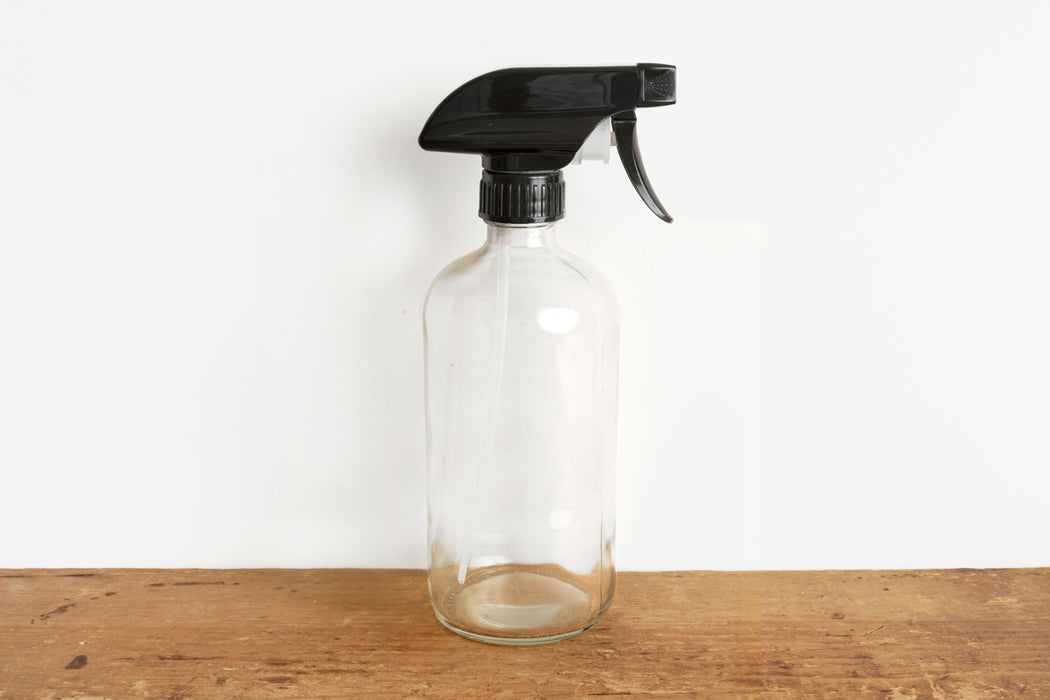 Clear Glass Spray Bottle (16 oz)
