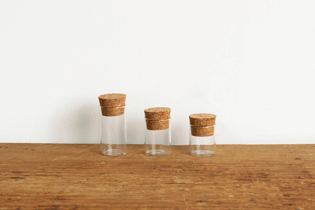 Glass Specimen Bottles With Cork