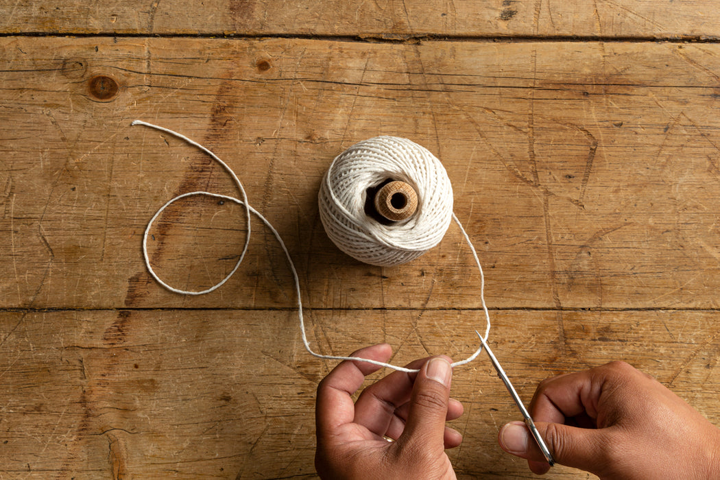 Wood String Holder with Scissors - Woodlark Shop