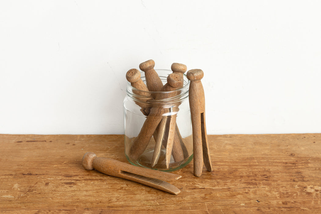 Vintage Wooden Clothespins